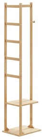 Appendiabiti Con Ganci E Ripiani 38,5x30x156 Cm İn Bambù /
