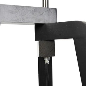 Lampada da terra treppiede nera con paralume blu e oro 50 cm - Puros