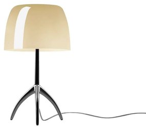 Foscarini - Lumiere Piccolo Lampada da Tavolo E14 Nero Cromato/Warm White Dimmerabile Fosc