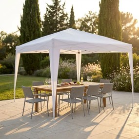 HEBES - gazebo pieghevole e richiudibile completo di sacca protettiva in acciaio 3 x 3 m