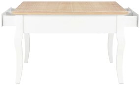 Tavolino da Caffè Bianco 80x80x50 cm in Legno