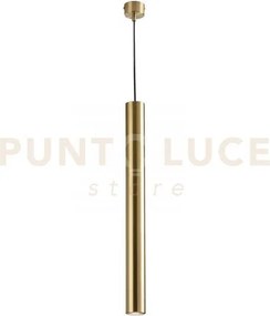 Lampadario a sospensione fluke tonda oro 1 luce attacco gu10 5,5x5,...