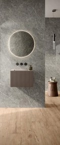 Piastrella da pavimento e rivestimento interno 120 x 278 cm Sp. 6 mm rettificato Marble Vision in gres porcellanato opaco grigio 3.36 mq