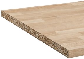 Piano cucina in truciolare rivestito in laminato cpl legno faggio listellare Eleki L 246 x P 62 cm, spessore 2.8 cm