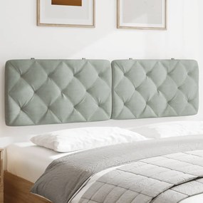 Cuscino Testiera Grigio Chiaro 180 Cm İn Velluto /