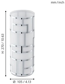 Eglo 91971 - Lampada da tavolo  BAYMAN E27/60W/230V