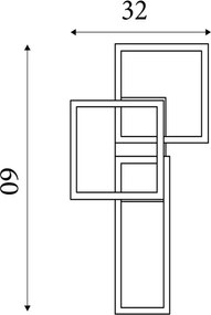 Searchlight 28612BK - Plafoniera LED dimmerabile WALL ART II LED/30W/230V 32x60 cm