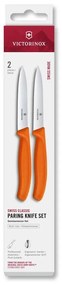 Victorinox - Set di coltelli da cucina per verdure SWISS CLASSIC 10 cm 2 pezzi arancione