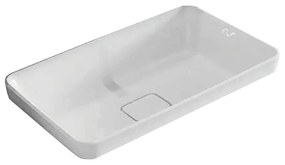Lavabo d'appoggio Eklettica in ceramica bianco