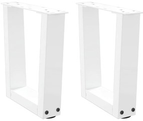Gambe Per Tavolo Pranzo A V 2 Pz Bianco 40x(30-31,3)cm Acciaio /