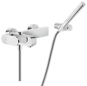 Rubinetto per vasca getto laminare cristallino duplex per muro cromo NOBILI