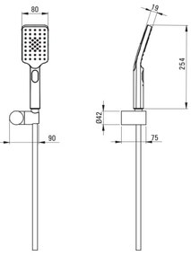 Deante NGA_N41K - Set doccia ALPINIA nero