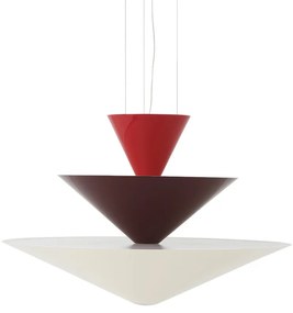 &Tradition - Gio LN15 Lampada a Sospensione Ø92 Vermilion Red/Scuro Burgundy/Ecru White &Tr