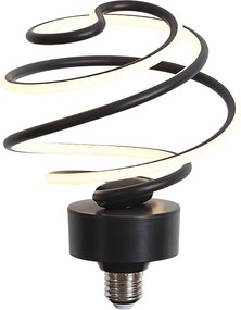 Lampadina decorativa LED E27 nera a spirale 6W 370 lm 3000K
