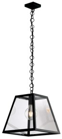 Lampadario Sospensione Lexington Industrial Vintage Colore Nero 40W Mis 30 x 27 x 30 x 120H cm