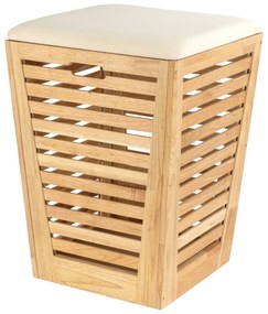 Cesto portabiancheria in legno colore naturale 55 l Norway - Wenko