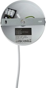 Lampada a sospensione moderna beige con naturale 50cm 3 luci - Drum Duo