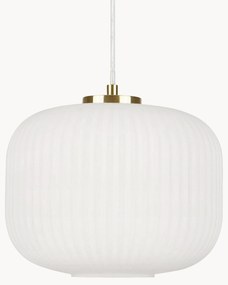 Lampada a sospensione piccola con paralume in vetro Sober