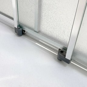 Box doccia 80x170 cm con porta scorrevole e vetro opaco H 200 cm Ted