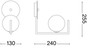 Ideal Lux - Applique a LED BIRDS 1xG9/3W/230V nero/oro