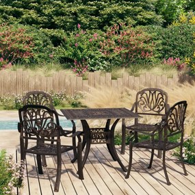 Set Da Bistrot 5 Pz İn Alluminio Pressofuso Bronzo /