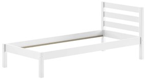 Letto da bambini bianco in pino massiccio rete non inclusa 90x200 cm Pino – Vipack