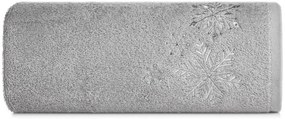 Asciugamano natalizio in cotone grigio con ricamo argento Šírka: 50 cm | Dĺžka: 90 cm