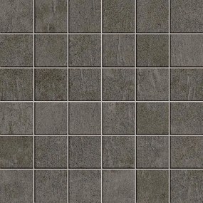 Mosaico in gres porcellanato Draft Dark antracite e grigio opaco L 30 x L 30cm x Sp. 8 mm, 10 pezzi