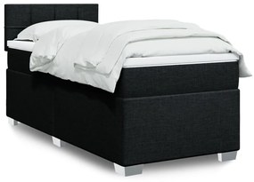 Giroletto A Molle Con Materasso Nero 100x200 Cm İn Tessuto /