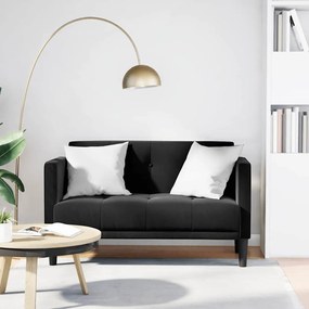 Divano Divanetto Nero 111 Cm İn Velluto /