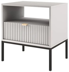 Comodino NOVA 56x54 cm grigio/nero