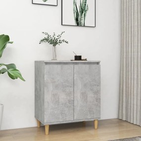 Credenza Gambe Massello Grigio Cemento 60x35x70cm Multistrato /