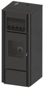Stufa a pellet canalizzata PUNTO FUOCO Agata 15.4 KW nera