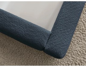 Letto matrimoniale in blu scuro imbottito con spazio contenitivo con rete inclusa 180x200 cm Orlane – Bobochic Paris