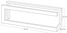 Supporto per pantofolaio in metallo bianco Line - YAMAZAKI