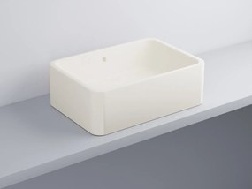 Cielo Shui Lavabo 60x42 da appoggio rettangolare con troppo pieno in ceramica talco