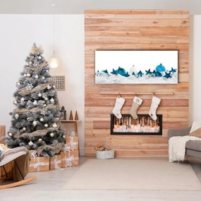 Quadro su tela Ornamenti di Natale di Natale Ornamenti di neve 100x50 cm