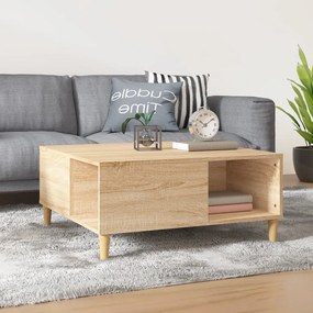 Tavolino Salotto Rovere Sonoma 80x80x36,5 Cm Legno Multistrato /