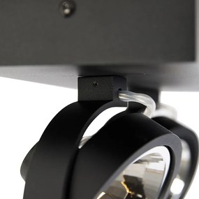 Faretto di design nero orientabile 2 luci - GO