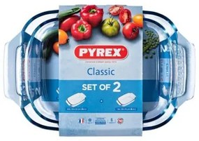 Set di Teglie da Forno Pyrex Classic Trasparente Vetro Borosilicato (2 pcs)