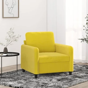 Poltrona giallo 60 cm velluto