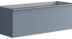 Mobile da bagno sotto lavabo Pixel plain indaco laccato L 120 x H 40 x P 45.5 cm 2 cassetti, lavabo non incluso