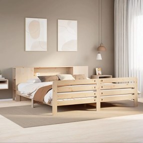 Giroletto Senza Materasso 200x200 Cm İn Legno Massello Di Pino /