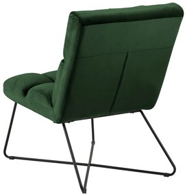 Poltrona verde con rivestimento in velluto Alba – Actona