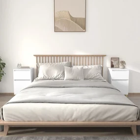 Comodini 2pz Bianchi 40x35x70 Cm /