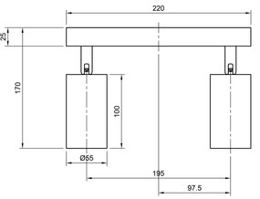 Luce Spot ANGIE 4xGU10/35W/230V bianco