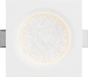 Lampada LED da incasso 85W Effetto Luna 30x30 cm in Gesso