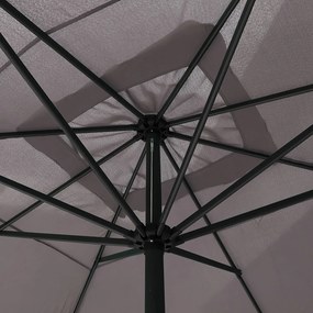 Ombrellone da Giardino 3x4 m Copertura in Poliestere Struttura in Acciaio Tortora Cuba...