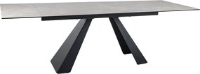 Tavolo allungabile Salvadore Ceramic crema DIAMOND CREAM/nero opaco - L160-240 cm