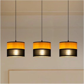 Lampadario a cavo ALBA 3xE27/15W/230V nero/marrone